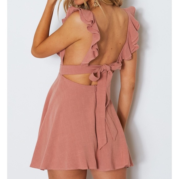 White Fox On My Mind Dress Terracotta Rose - Picture 3 of 3